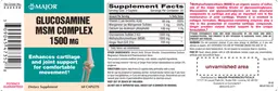 Label for Glucosamine MSM Complex 1500 mg