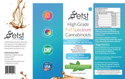 Label for High Grade Full Spectrum Cannabinoids Peppermint