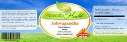 Label for Ashwagandha 500 mg
