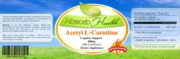Label for Acetyl L-Carnitine 500 mg
