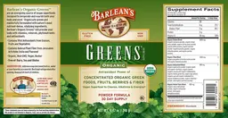 Label for Greens Organic
