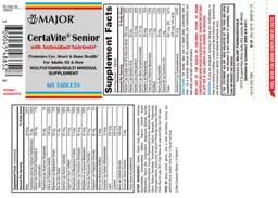 Label for CertaVite Senior