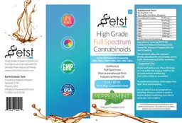 Label for High Grade Full Spectrum Cannabinoids Peppermint