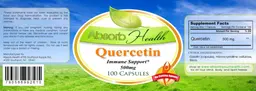 Label for Quercetin 500 mg