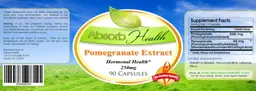 Label for Pomegranate Extract 250 mg