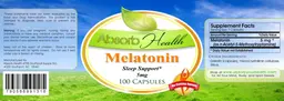 Label for Melatonin 5 mg
