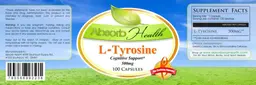 Label for L-Tyrosine 500 mg