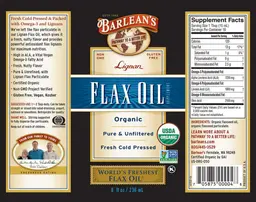 Label for Lignan Flax Oil