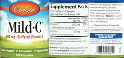 Label for Mild-C 500 mg