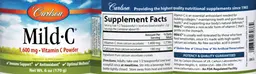 Label for Mild-C 1,600 mg