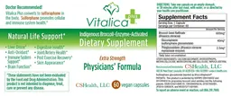 Label for Vitalica Plus Extra Strength Physicians' Formula