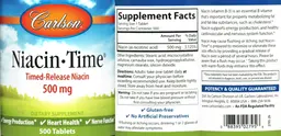 Label for Niacin-Time 500 mg