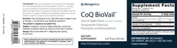 Label for CoQ BioVail Natural Apple Flavor