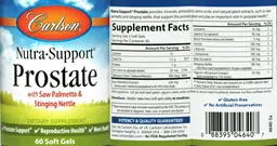 Label for Nutra-Support Prostate