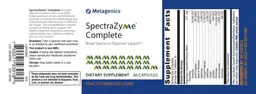 Label for SpectraZyme Complete