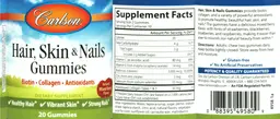 Label for Hair, Skin & Nails Gummies Natural Mixed Berry Flavor