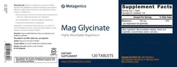 Label for Mag Glycinate