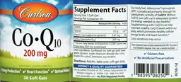 Label for Co-Q10 200 mg