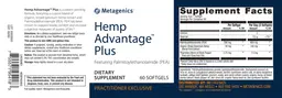 Label for Hemp Advantage Plus