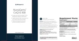 Label for NutraGems CoQ10 300