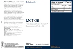 Label for MCT Oil