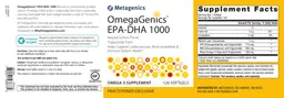Label for OmegaGenics EPA-DHA 1000 Natural Lemon Flavor