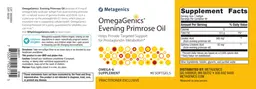 Label for OmegaGenics Evening Primrose Oil