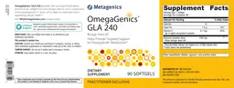 Label for OmegaGenics GLA 240