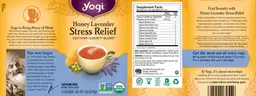 Label for Honey Lavender Stress Relief