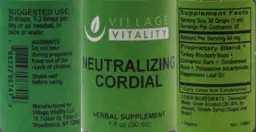 Label for Neutralizing Cordial