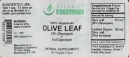Label for Olive Leaf
