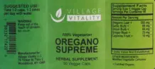 Label for Oregano Supreme