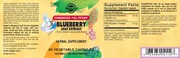 Label for Blueberry Leaf Extract