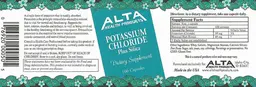 Label for Potassium Chloride plus Silica