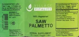 Label for Saw Palmetto