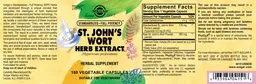 Label for St. John's Wort Herb Extract