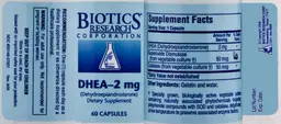 Label for DHEA-2 mg
