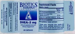 Label for DHEA-5 mg