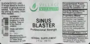 Label for Sinus Blaster