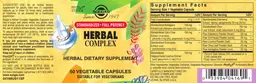 Label for Herbal Complex