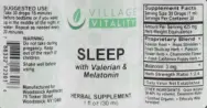 Label for Sleep with Valerian & Melatonin