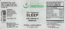 Label for Sleep with Valerian & Melatonin