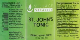 Label for St. John's Tonic