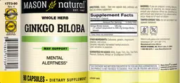 Label for Ginkgo Biloba