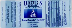 Label for DopaTropic Powder