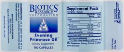 Label for Evening Primrose Oil