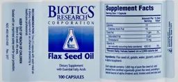 Label for Flax Seed Oil
