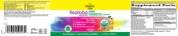 Label for Kids Probiotic Powder with Prebiotic Inulin Fruit Punch Flavor