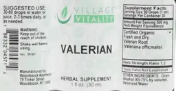 Label for Valerian