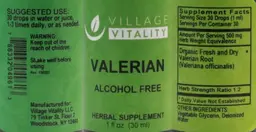 Label for Valerian